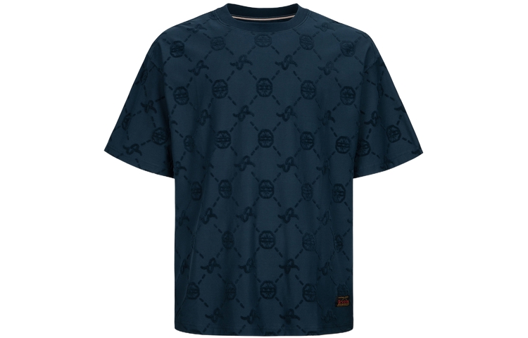 

Футболка мужская черная с принтом по всей поверхности EVISU