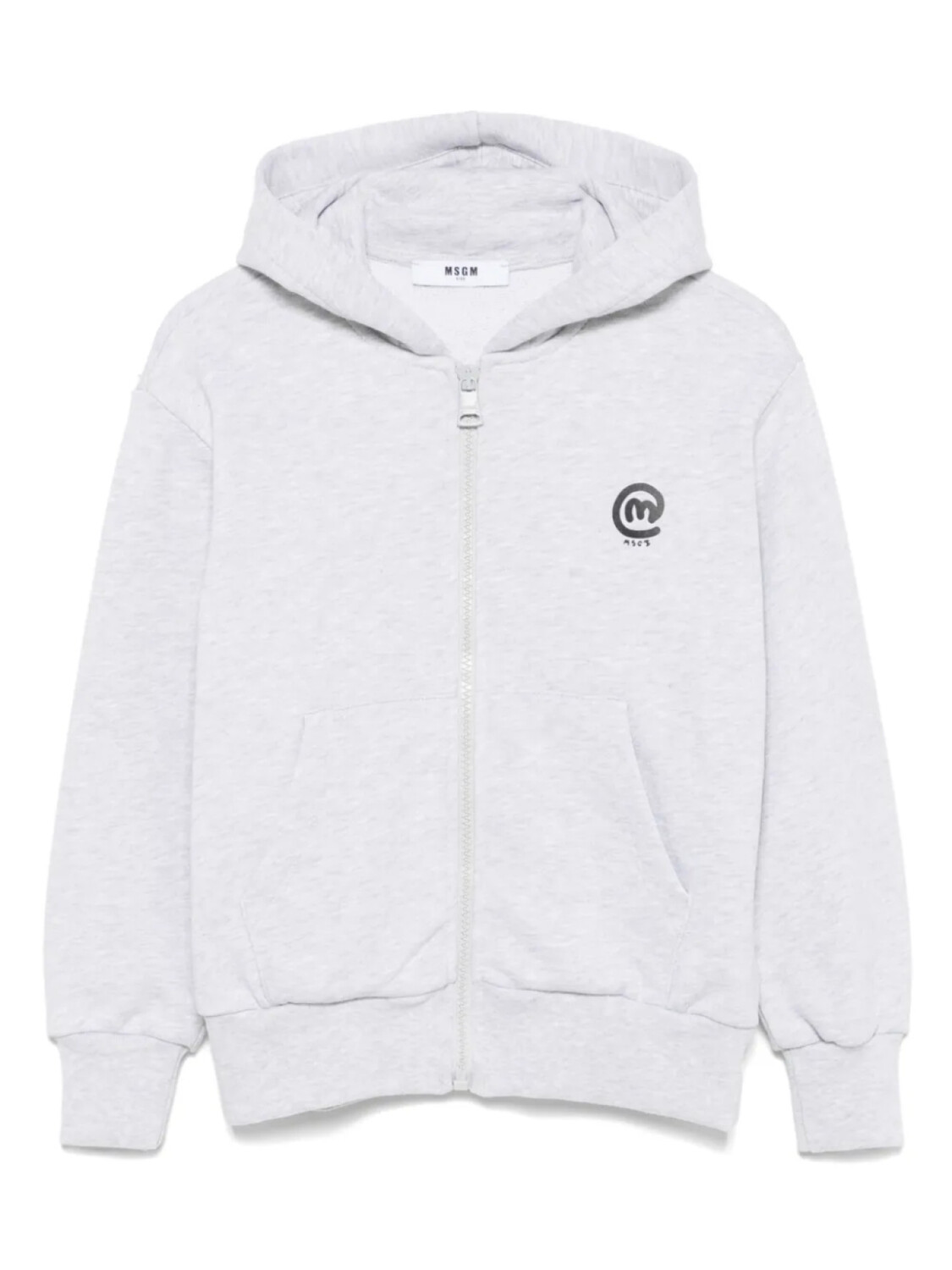

MSGM Kids худи с логотипом, серый