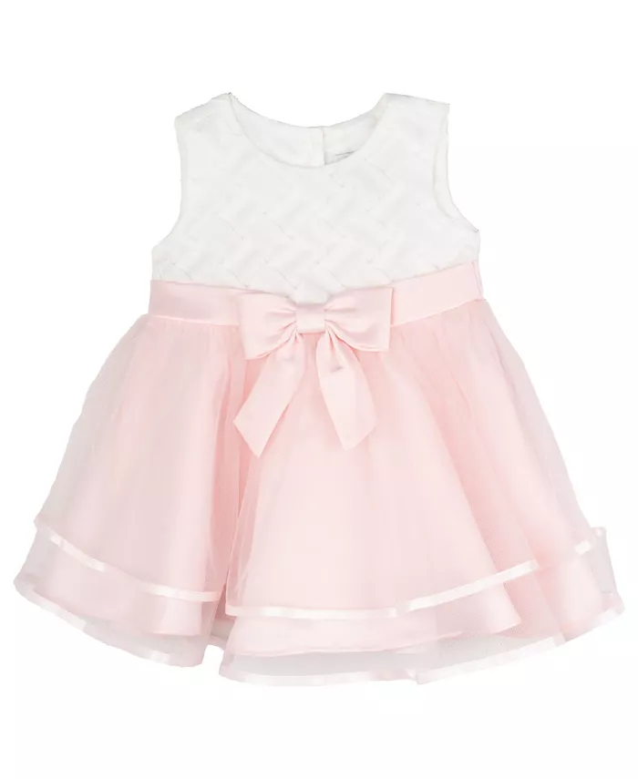 

Платье для девочки Social с двухцветным плетением корзинкой Rare Editions