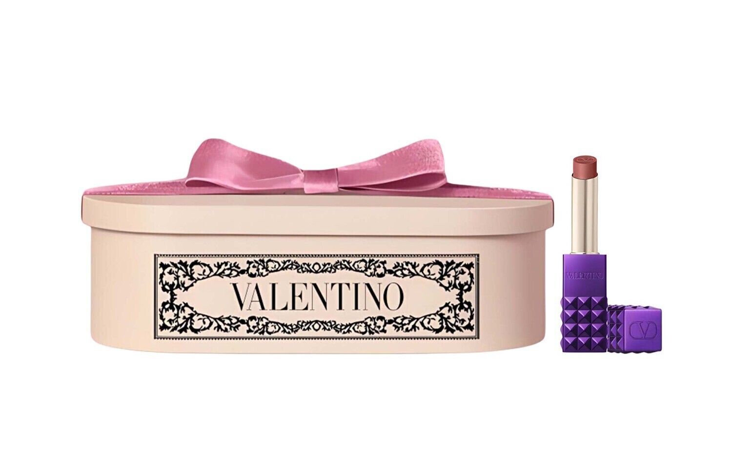 Valentino Матовые стойкие помады Box Limited Edition Wilderness Purple Stud, матовые, легко растушевываются, 2,3 г — фото 3