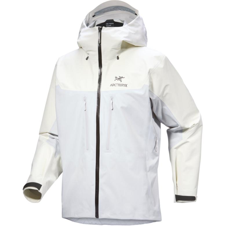 Arcteryx Куртка с капюшоном с вышитым логотипом Arc'teryx Alpha, Polar White/Solitude Gray/Arctic Silk/Solitude — фото 3