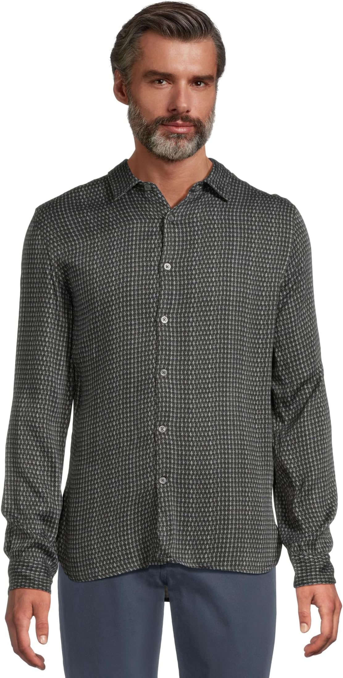 

Рубашка John Varvatos Ross Long Sleeve Shirt W675R24, цвет Mineral Black