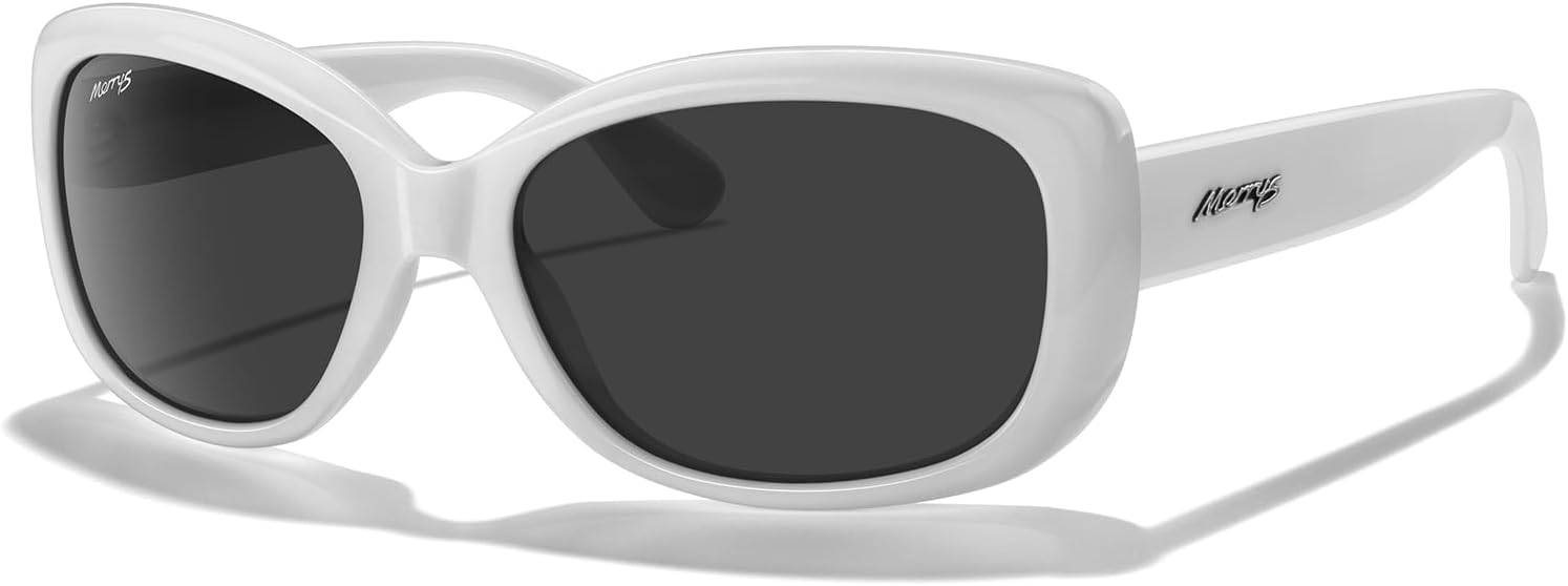 

Поляризованные солнцезащитные очки MERRY'S Oversized Butterfly для женщин, винтажный стиль, защита UV400, для вождения, игры в гольф и активного отдыха, модель S6101, White Frame/Black Lens