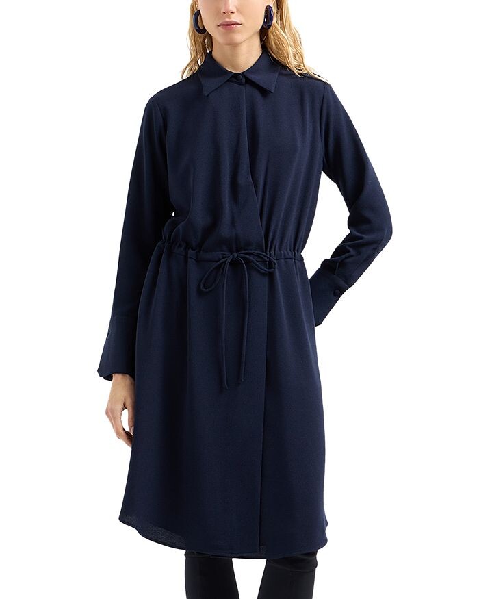 

Платье Emporio Armani с кулиской на талии, синий