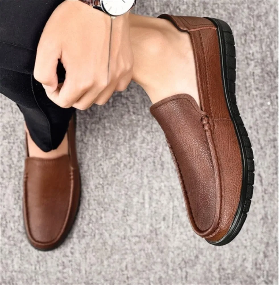 Мокасины кожаные Loafers коричневые DHFIRUFSHLO — фото 2
