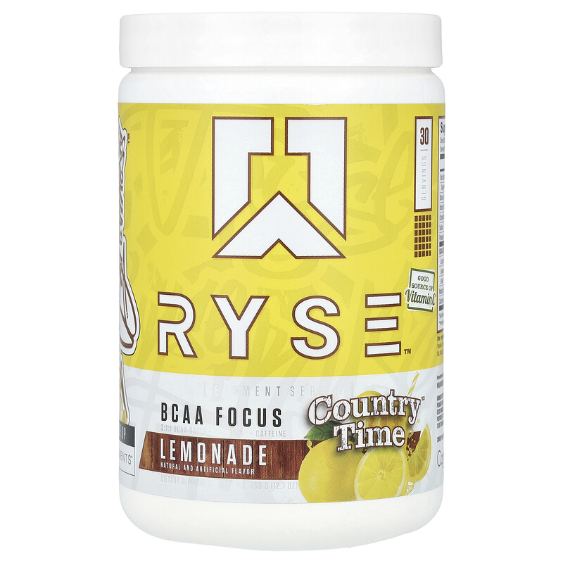 

RYSE, Element Series, BCAA Focus, Country Time, лимонад, 360 г (12,7 унции)