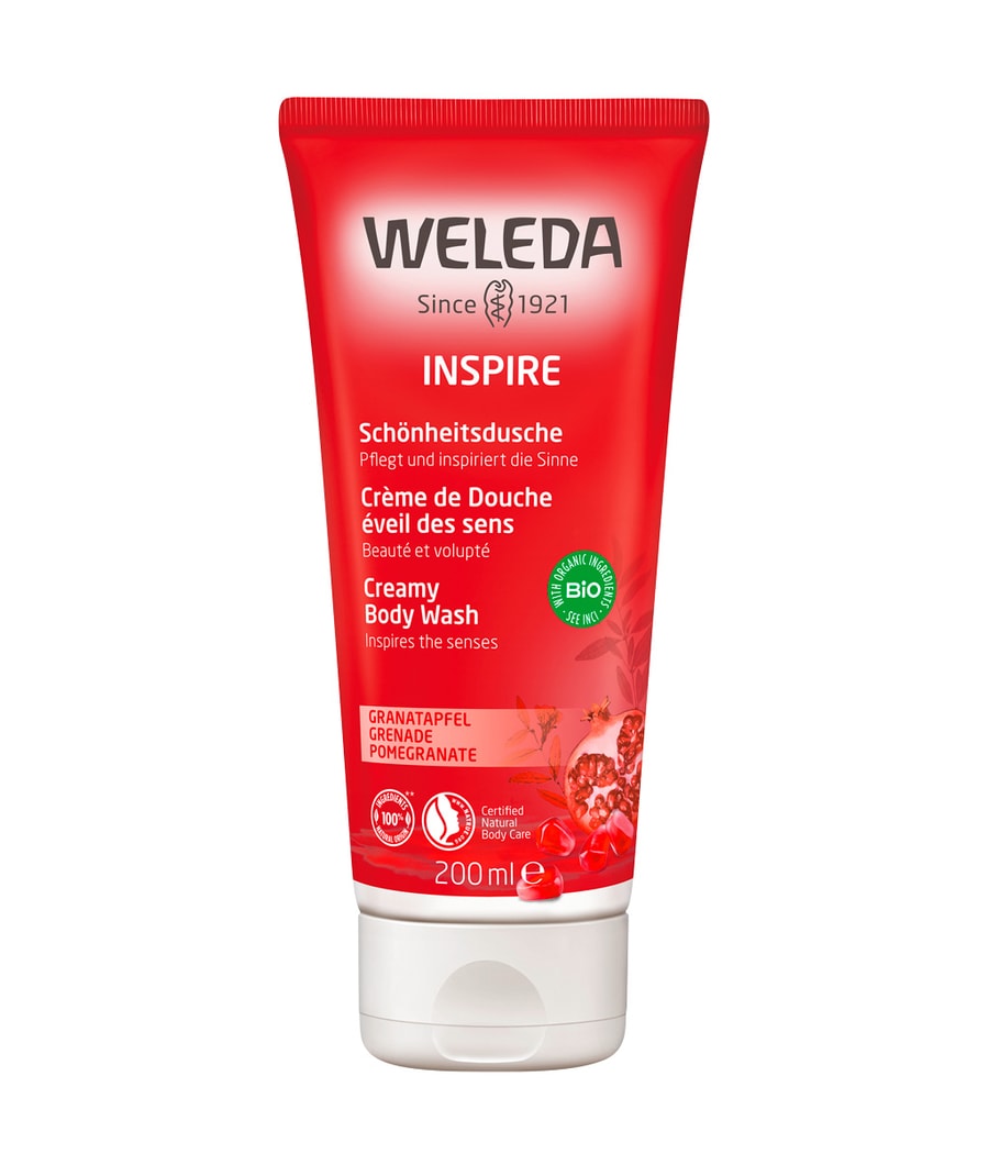 

Гель для душа Weleda Inspire Schönheitsdusche Granatapfel, 200 ml