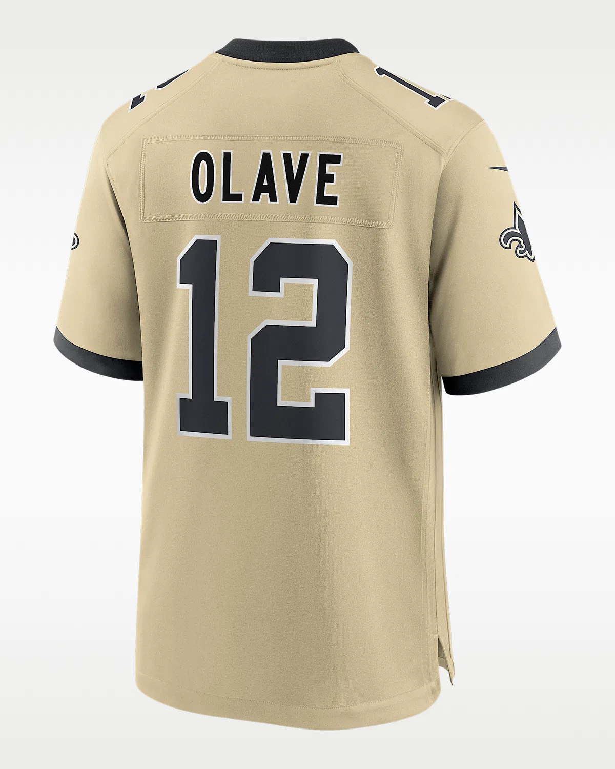 Детская большая игровая футболка Nike NFL Chris Olave New Orleans Saints, Gold — фото 2