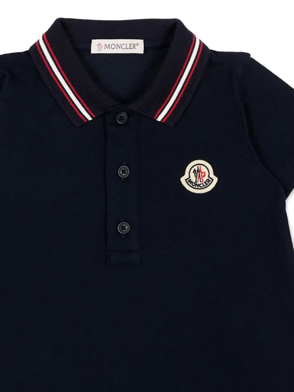 Комбинезон-поло с логотипом Moncler Enfant, синий — фото 3