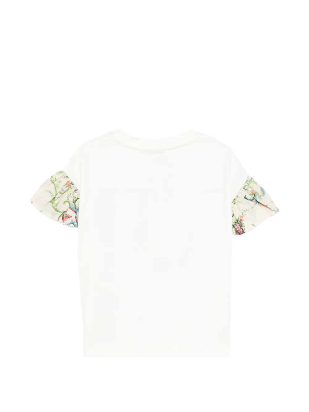 Футболка с цветочными рукавами Etro Kids, бежевый — фото 2