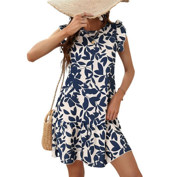 

Женское платье-сарафан с рюшами и круглым вырезом без рукавов Yesfashion, Blue Plaid