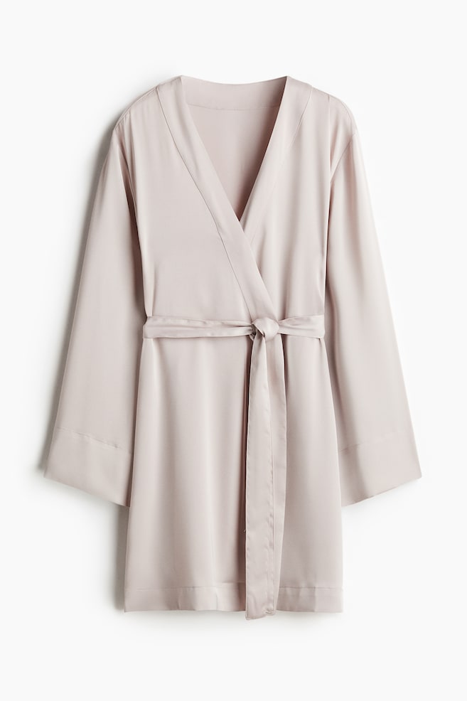 

Атласный халат H&M, розовый