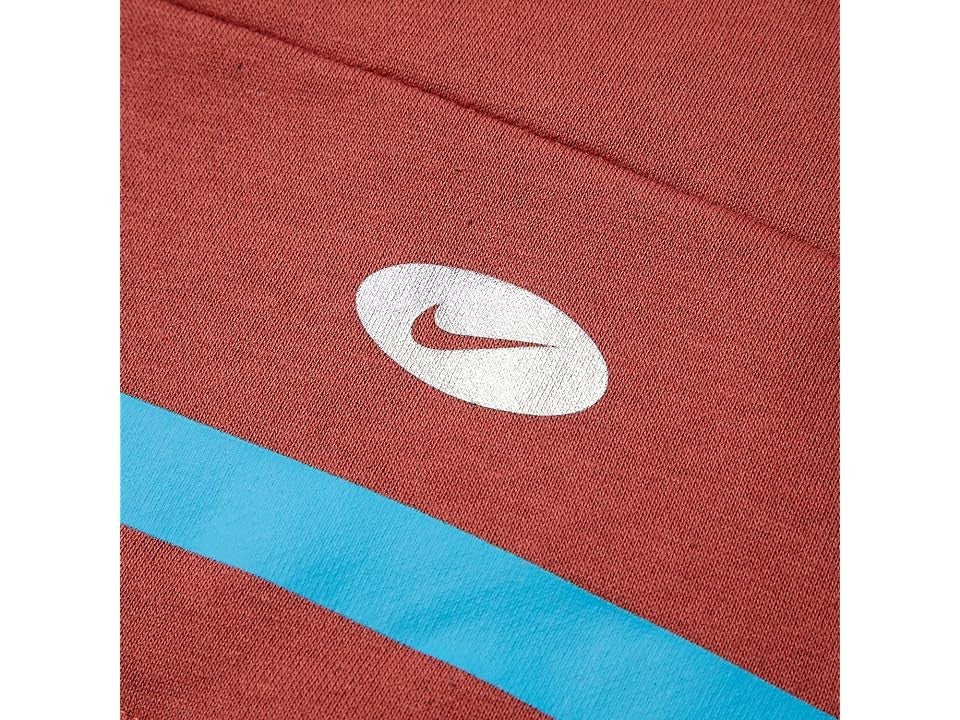 Детская флисовая толстовка Nike NSW Icon Novelty для девочек, ржаво-красный хлопковый пуловер RED16 — фото 3