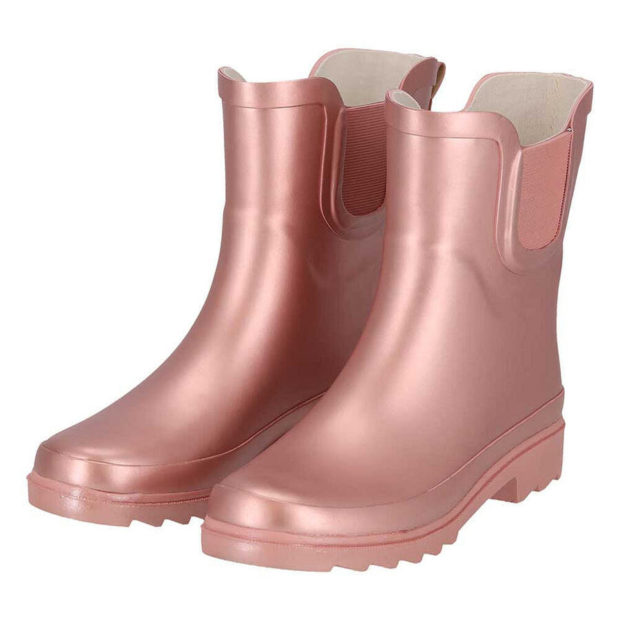 XQ FOOTWEAR Женские сапоги Chelsea Wellington – металлик – 100% резина – фестивальные сапоги