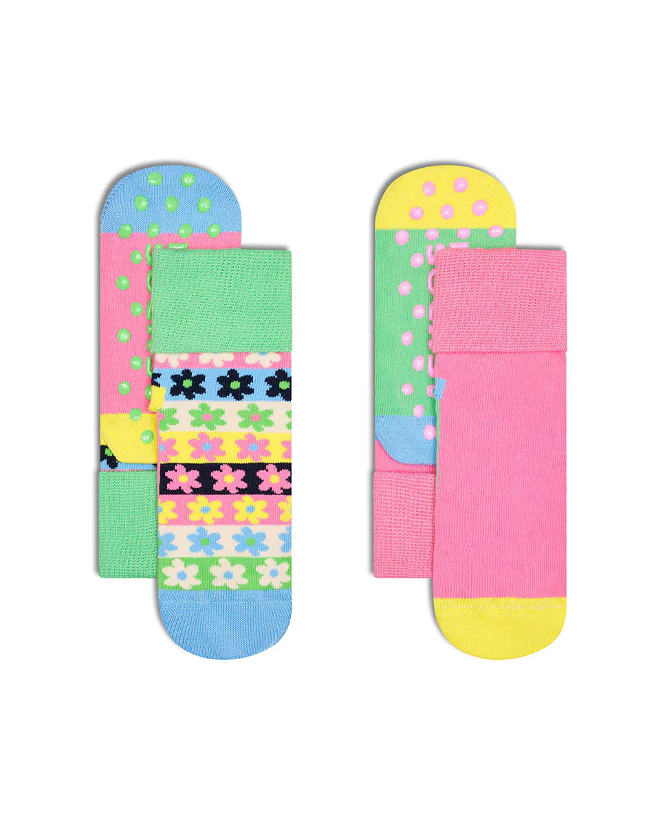 

Детские носки антискользящие с принтом, 2 пары Happy Socks, розовый