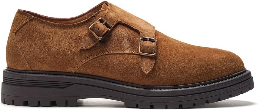 

Мужские замшевые туфли-монки A. Veer Jett с двойной пряжкой, Tobacco Suede