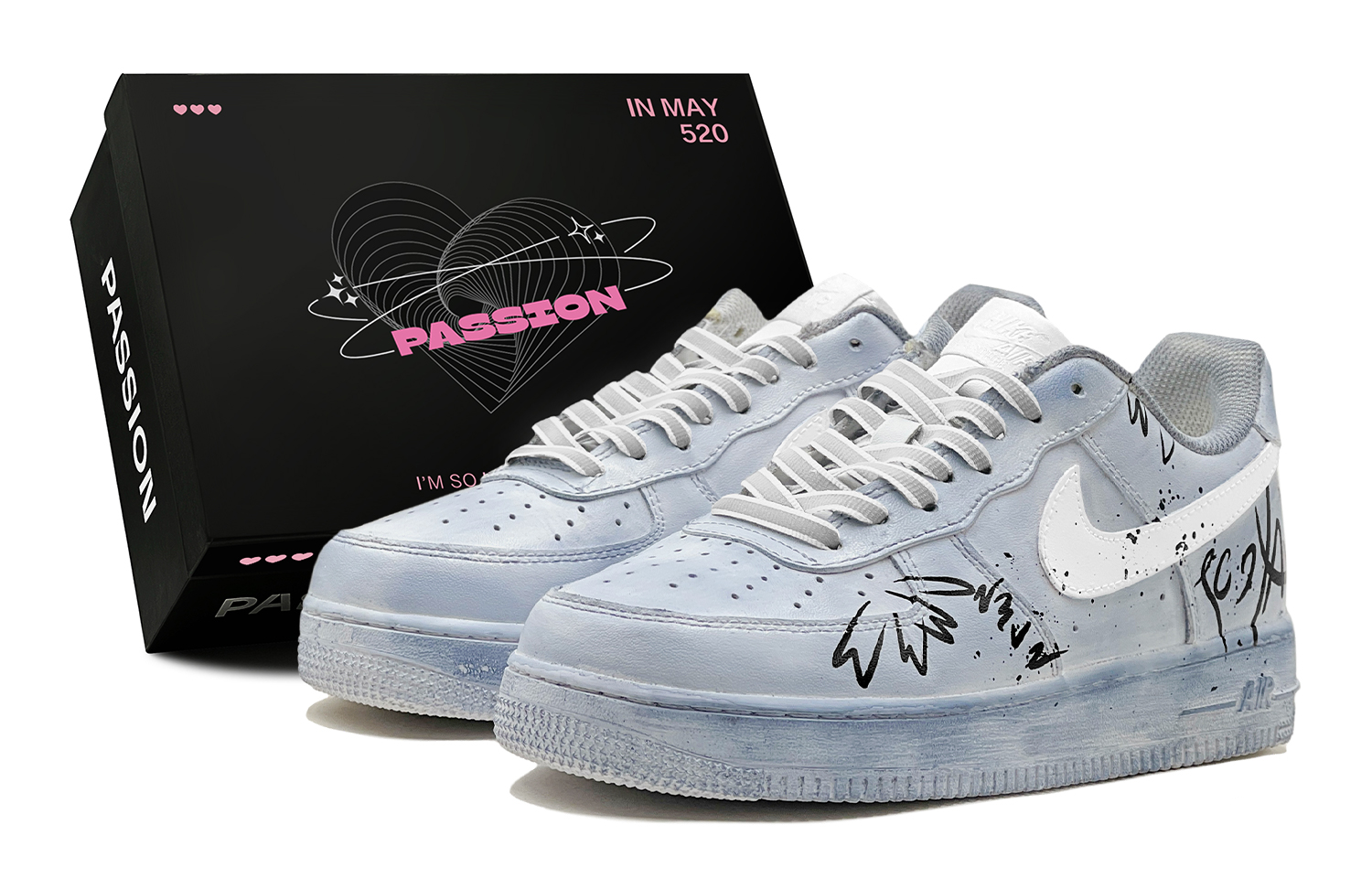 

Nike Кроссовки для скейтбординга Air Force 1, мужские, низкие, черные
