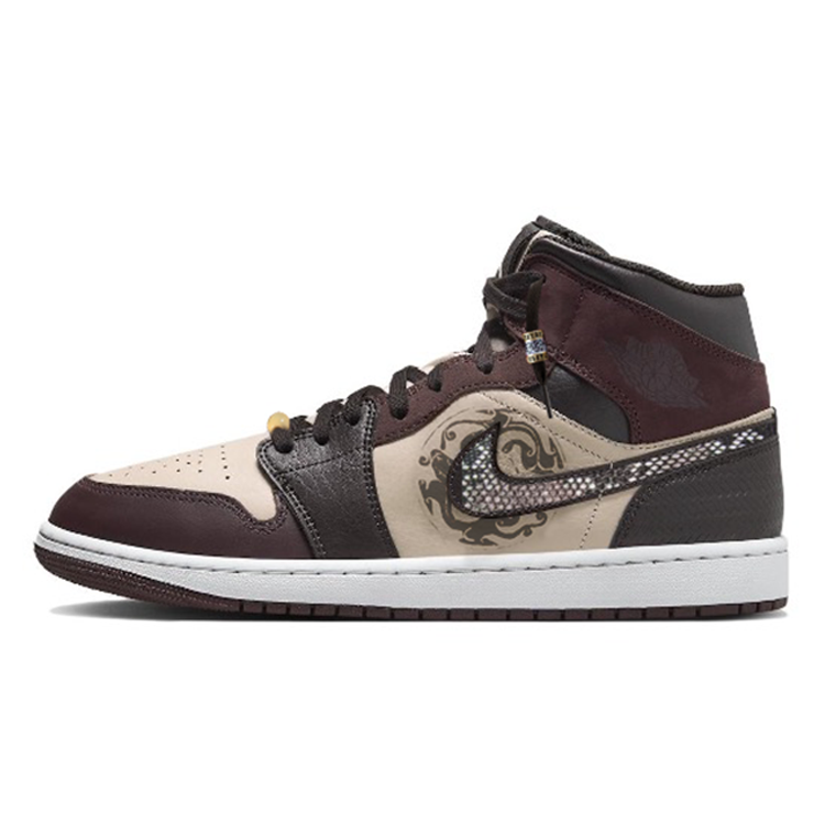 

Jordan Баскетбольные кроссовки Air 1 Cushioned, износостойкие, нескользящие, винтажные, среднего размера, мужские, коричневые, черные