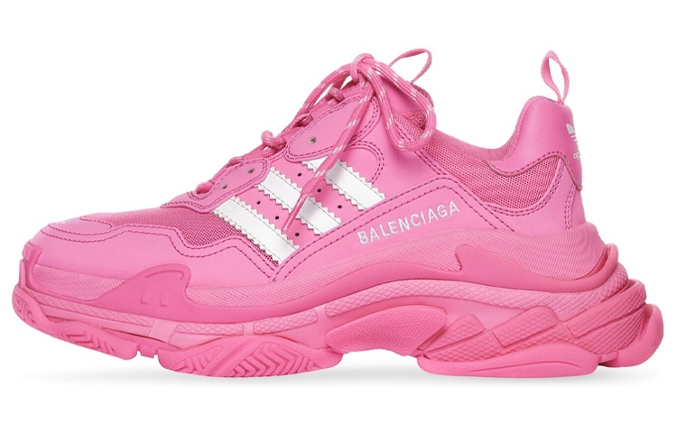 Кроссовки Balenciaga X Adidas Triple S Neon Pink Women's