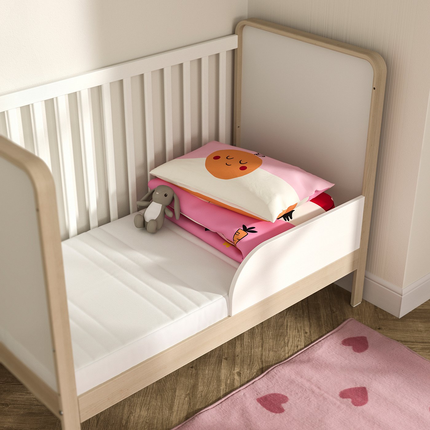Матрас с карманными пружинами для детской кроватки, белый, 60×120×11 см IKEA Jättetrött — фото 3