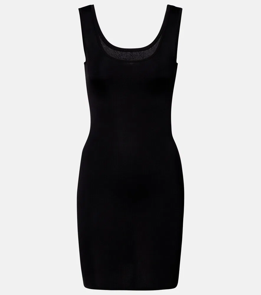 Мини-платье из джерси Saint Laurent, черный
