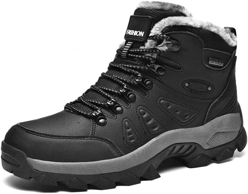 

Водонепроницаемые зимние сапоги с утеплителем, нескользящие ботинки для походов и спортивные походные туфли Mnssrn-Mm, черный