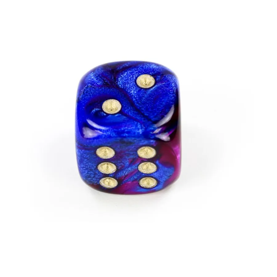 

d6 20 мм Сине-фиолетовый с золотом (2), Dice - Gemini - d6 20mm (Chessex)