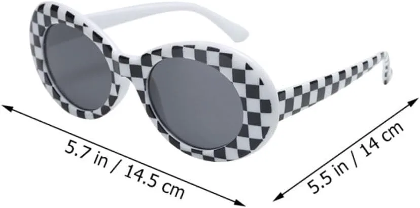 

Солнцезащитные очки Cabilock, унисекс, овальная оправа, белая клетка, ретро-стиль, легкие, защита от УФ, для пляжа и вечеринок. Материал: PC. Размер: 14