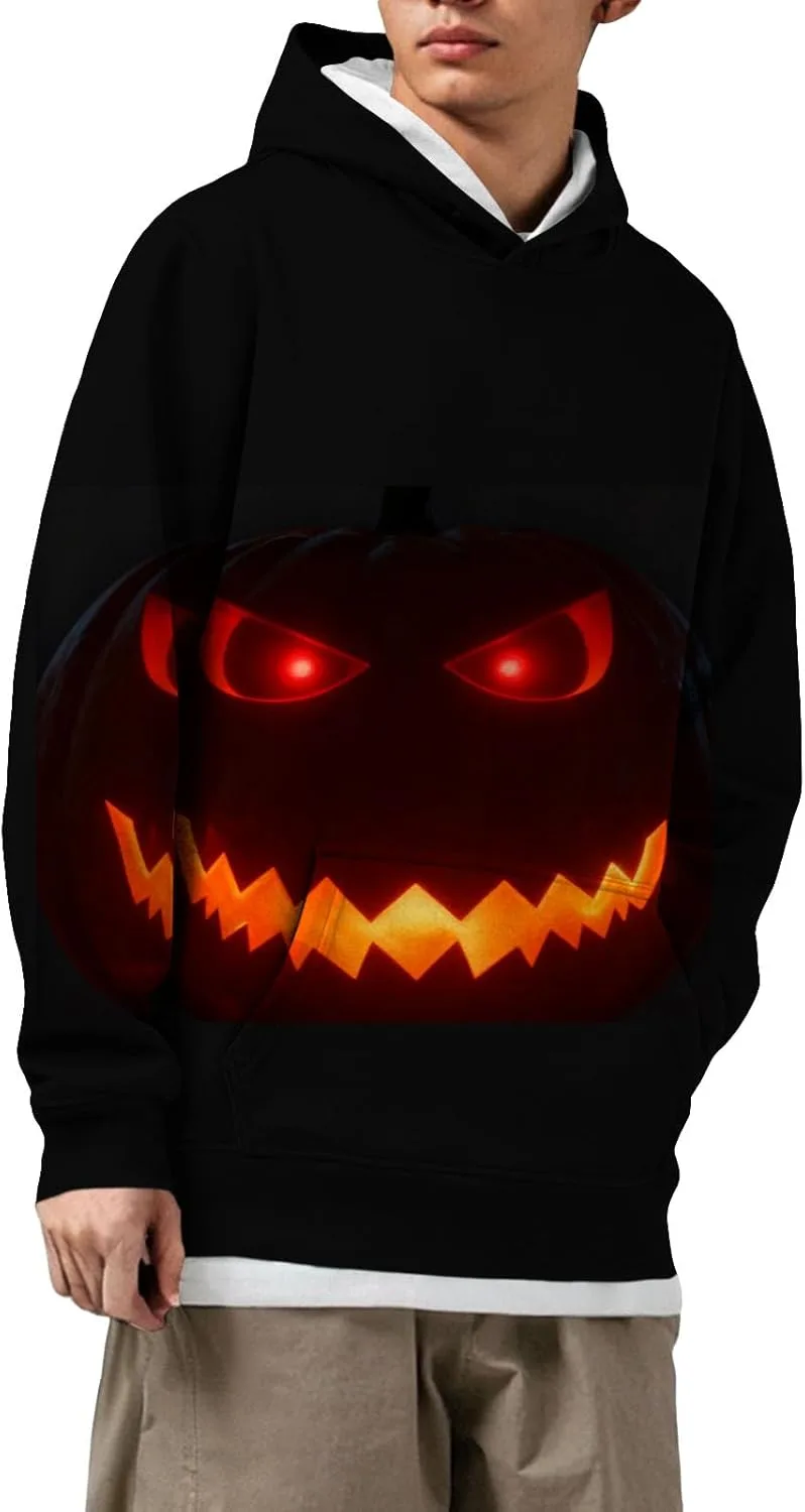 

Мужской свитшот с капюшоном Fleece, длинный рукав, свободный крой