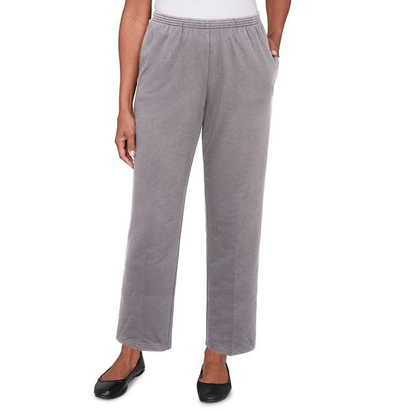 

Женские классические брюки из французского футера укороченной длины Alfred Dunner, Heather Grey