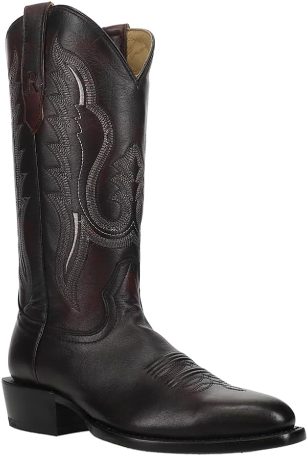 Мужские ковбойские сапоги R. Watson с закругленным носком, черная вишня R. Watson Boots — фото 2