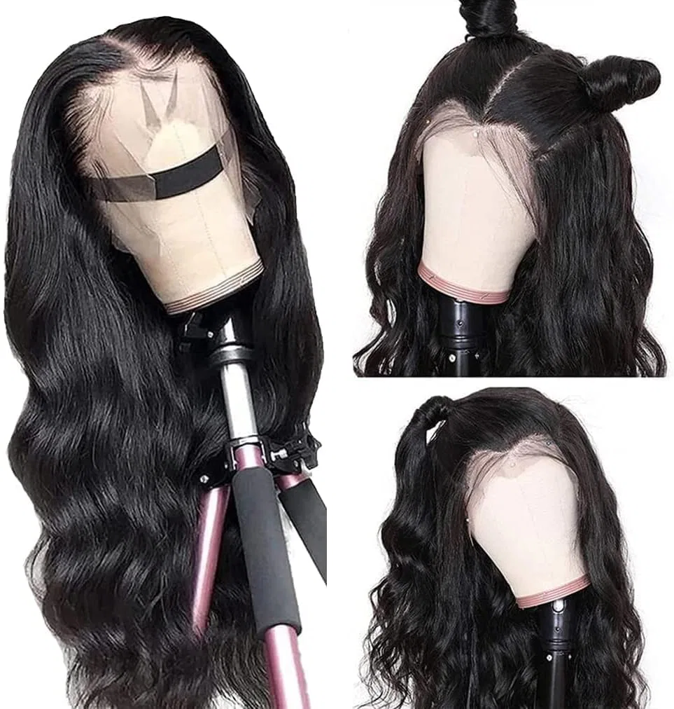 Парик из натуральных волос 13x4 Body Wave Lace Frontal Tnice, Natural Black Body Wave 13 X 4 Lace Front — фото 3