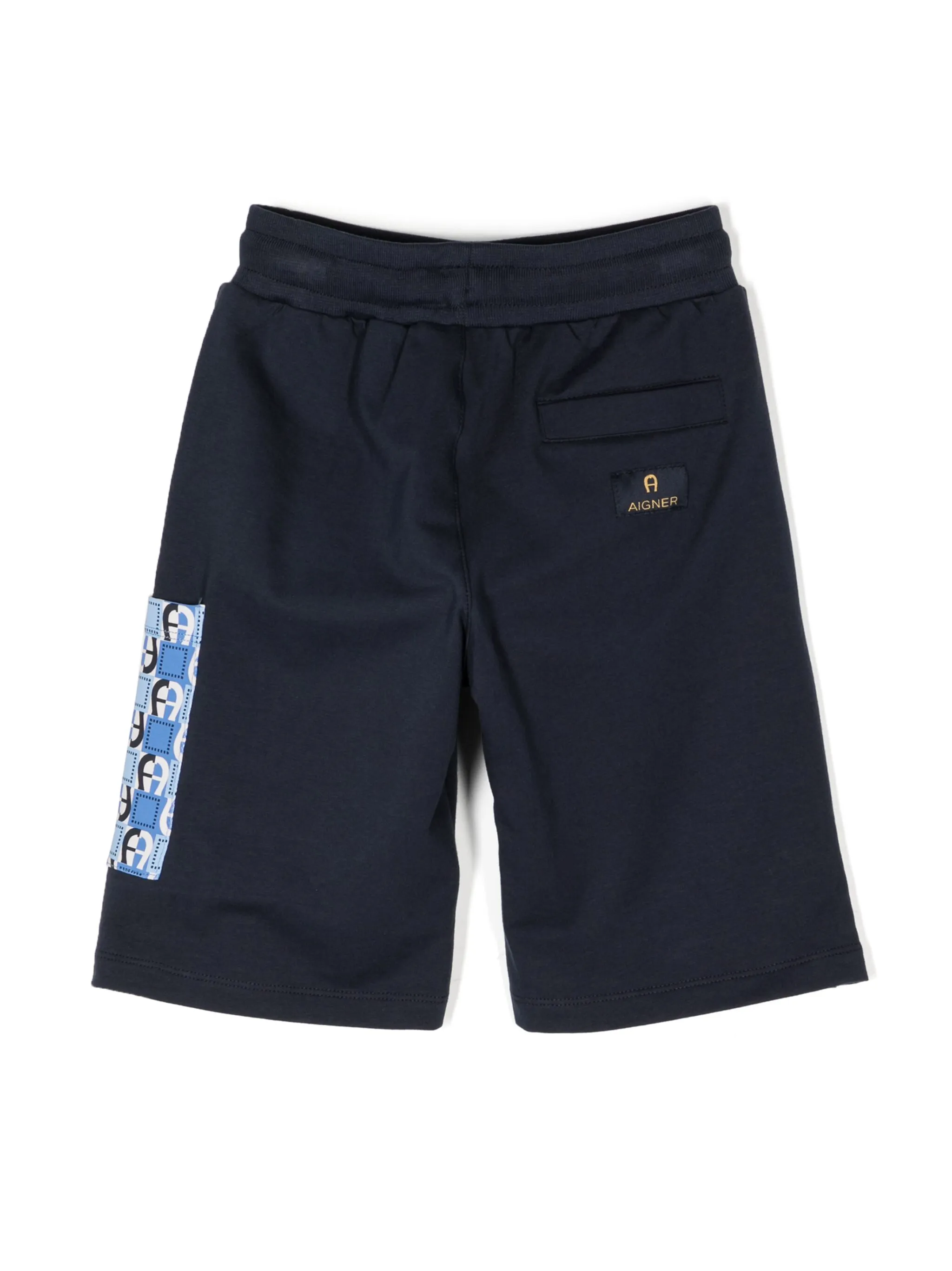Шорты на завязках с нашивкой с логотипом Aigner Kids, синий — фото 2