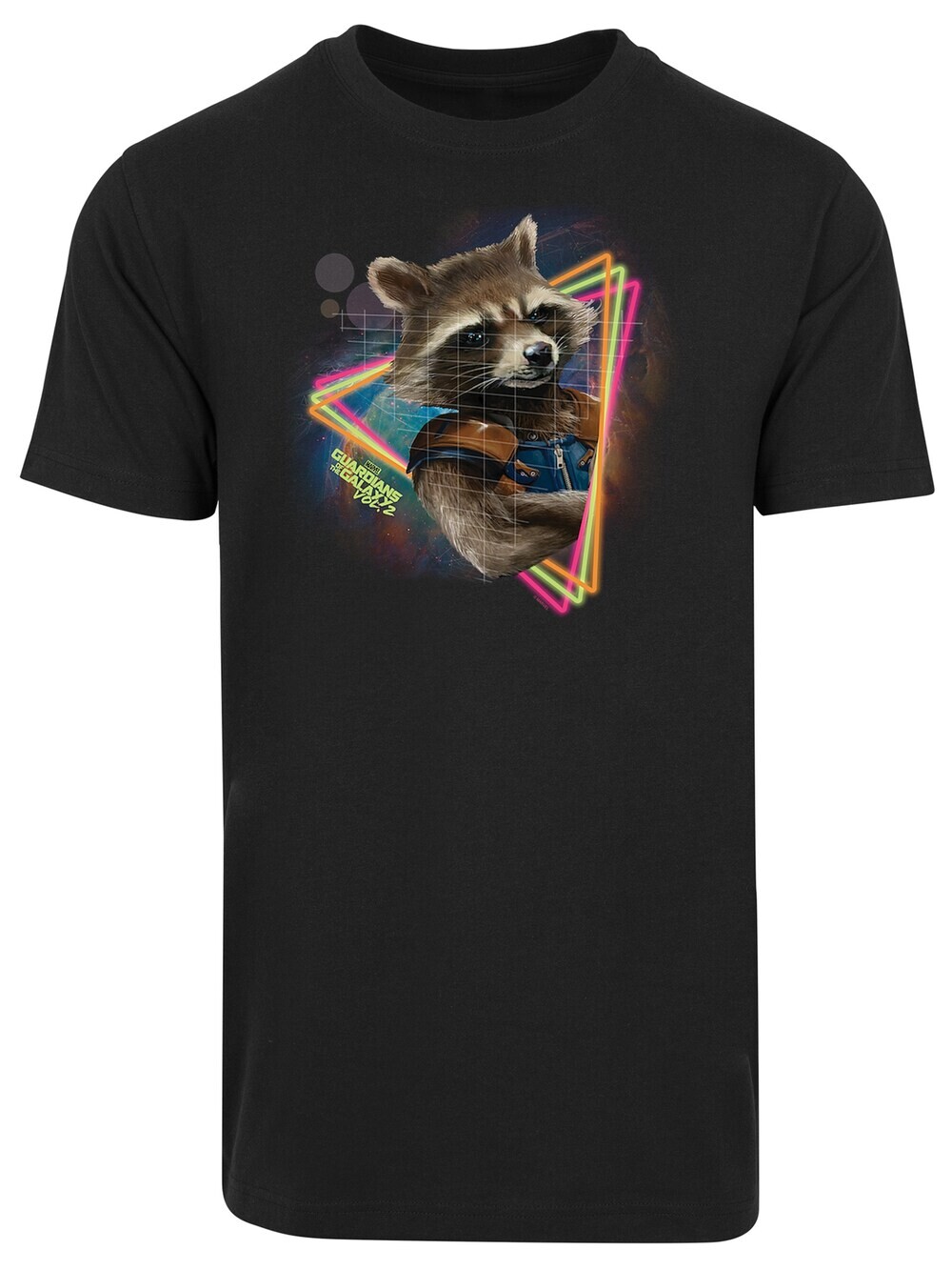 

Футболка F4Nt4Stic Marvel Guardians of the Galaxy Neon Rocket, черный