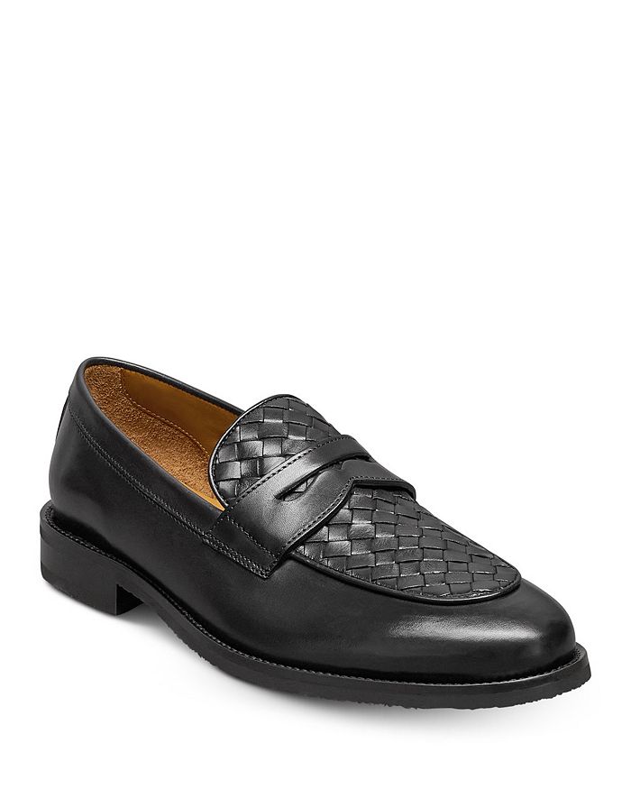 

Мужские лоферы Como из кожи с плетёным узором Allen Edmonds, черный