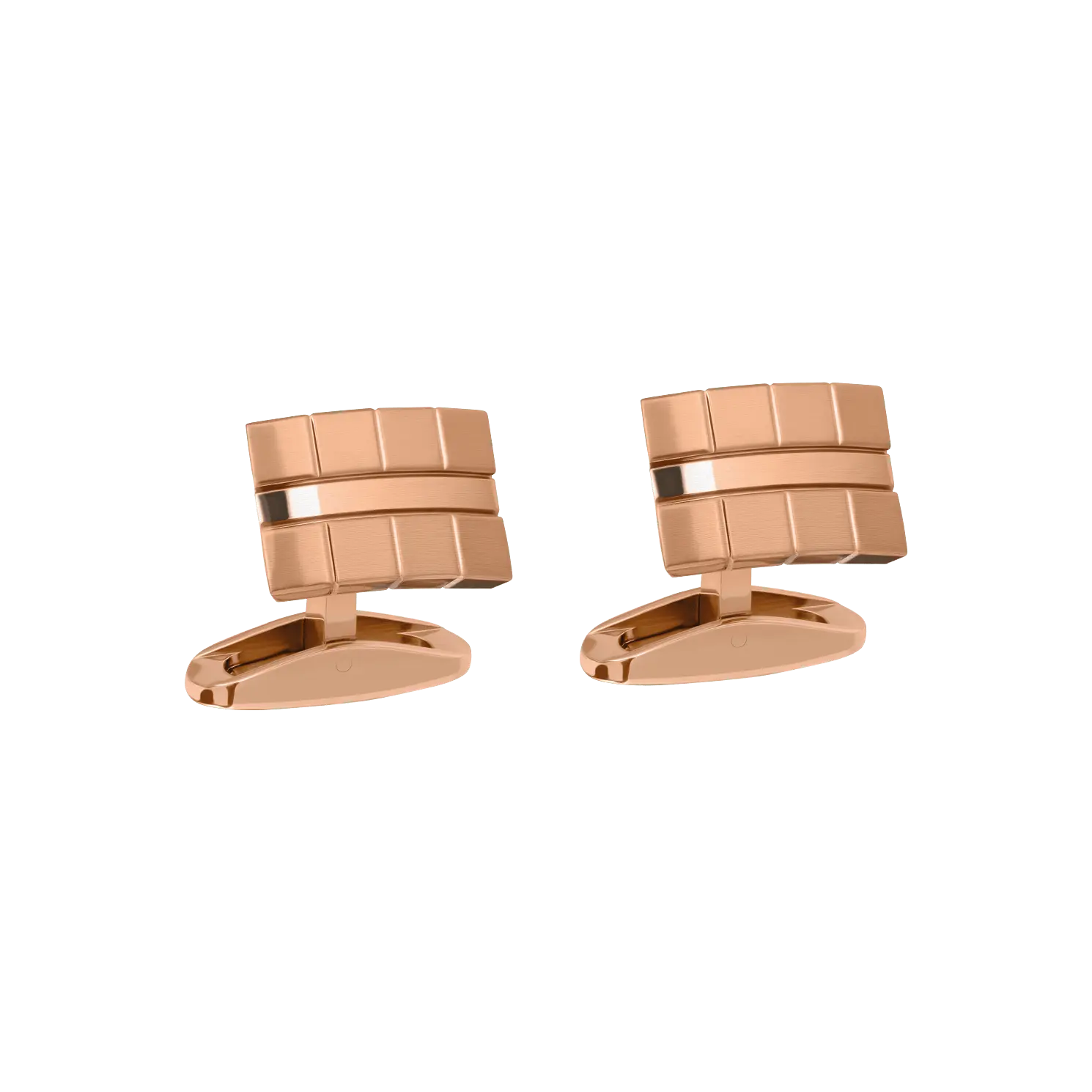 

Запонки Chopard Ice Cube Curved Cufflinks - Матовый металл цвета розового золота