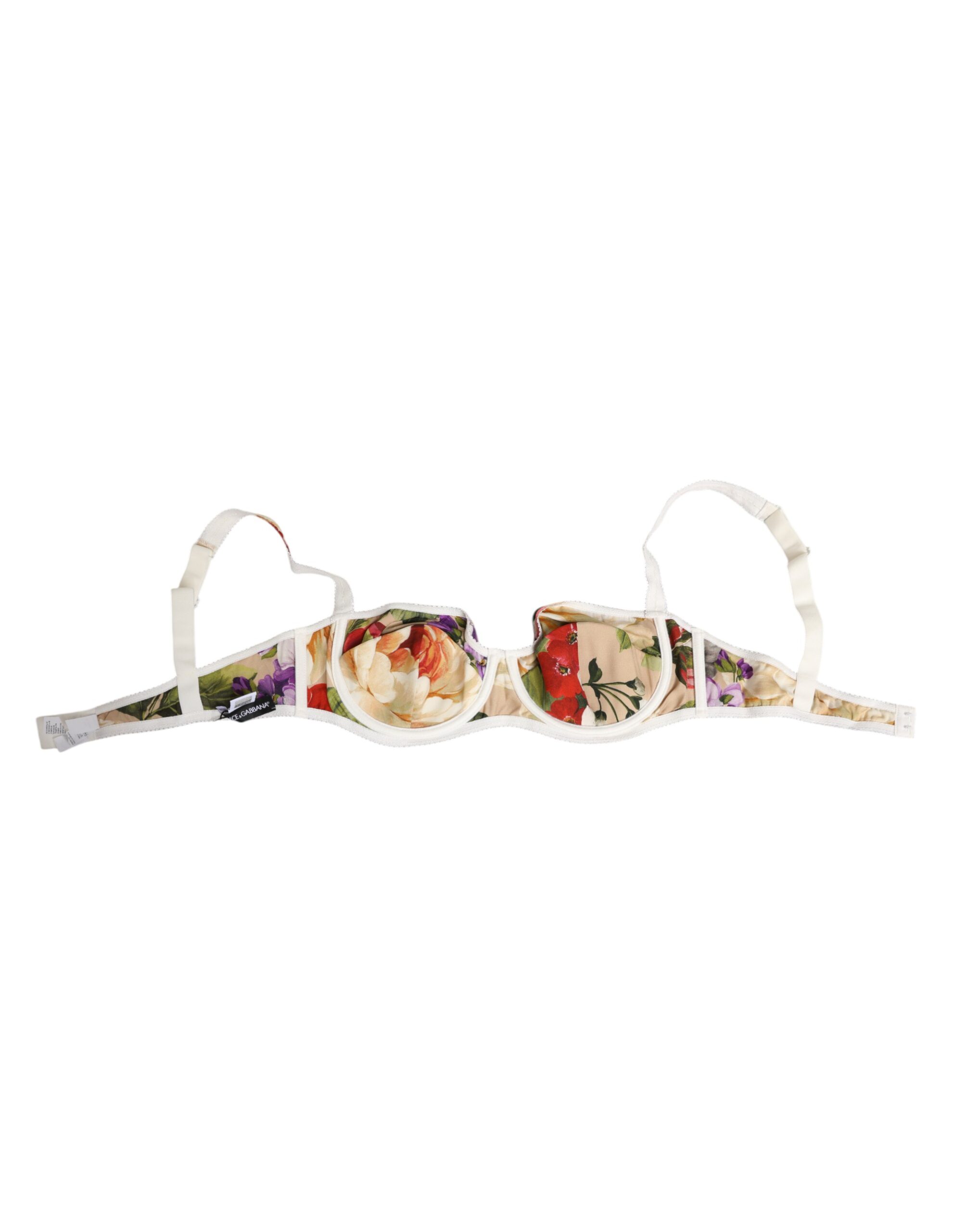 Нижнее белье с полуподкладкой и цветочным принтом в виде балконета Dolce & Gabbana, мультиколор — фото 2