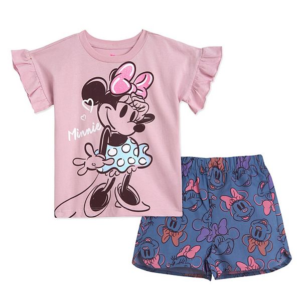 

Футболка Disney Minnie Mouse и шорты из шамбре Imagikids, Lavender Pale Blue