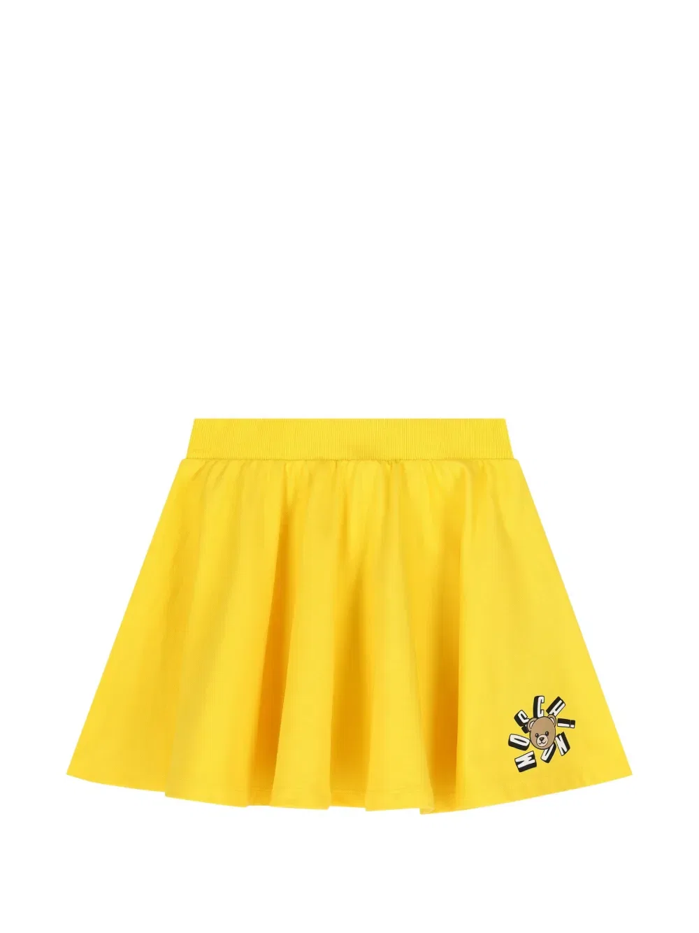 Мини-юбка с логотипом "Мишка" Moschino Kids, желтый