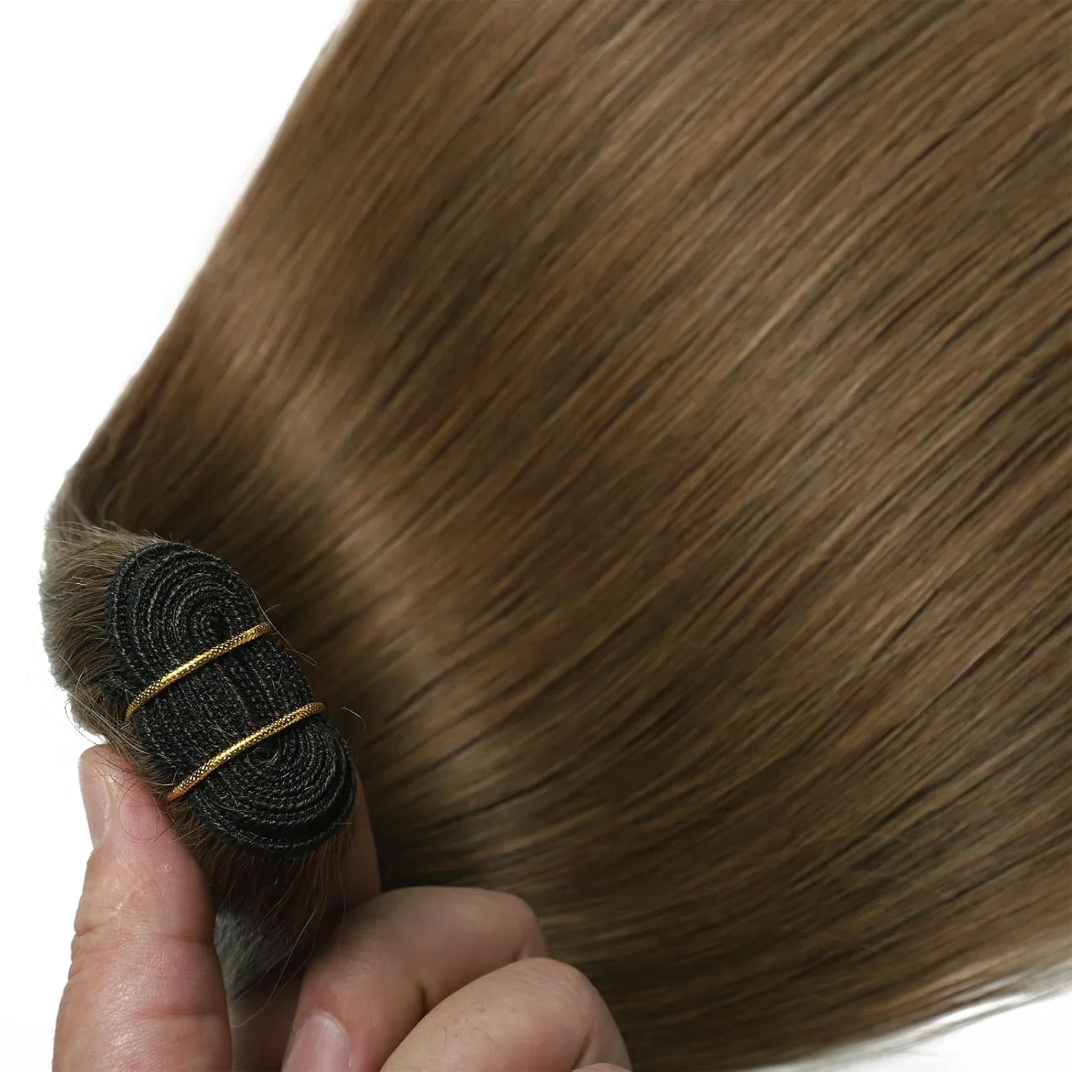 Натуральные пряди для наращивания волос 9A Remy Larafona, 6# Natural Brown — фото 4