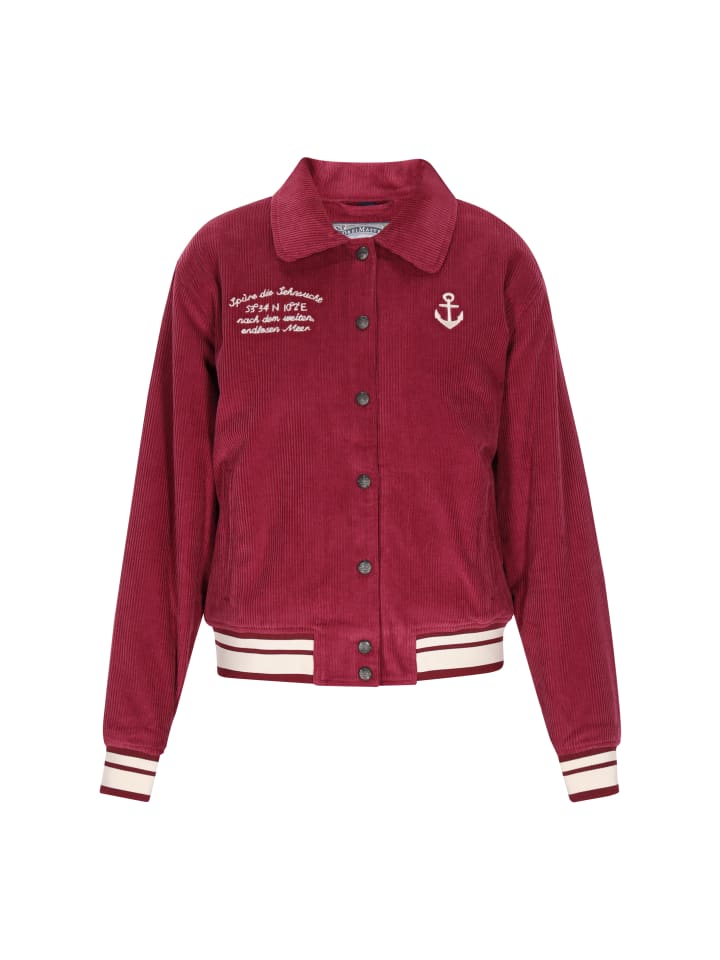 

Женская куртка бордового цвета DreiMaster Vintage