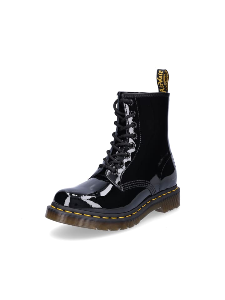 

Ботильоны Dr Martens Lackleder Schnürboot 1460, черный