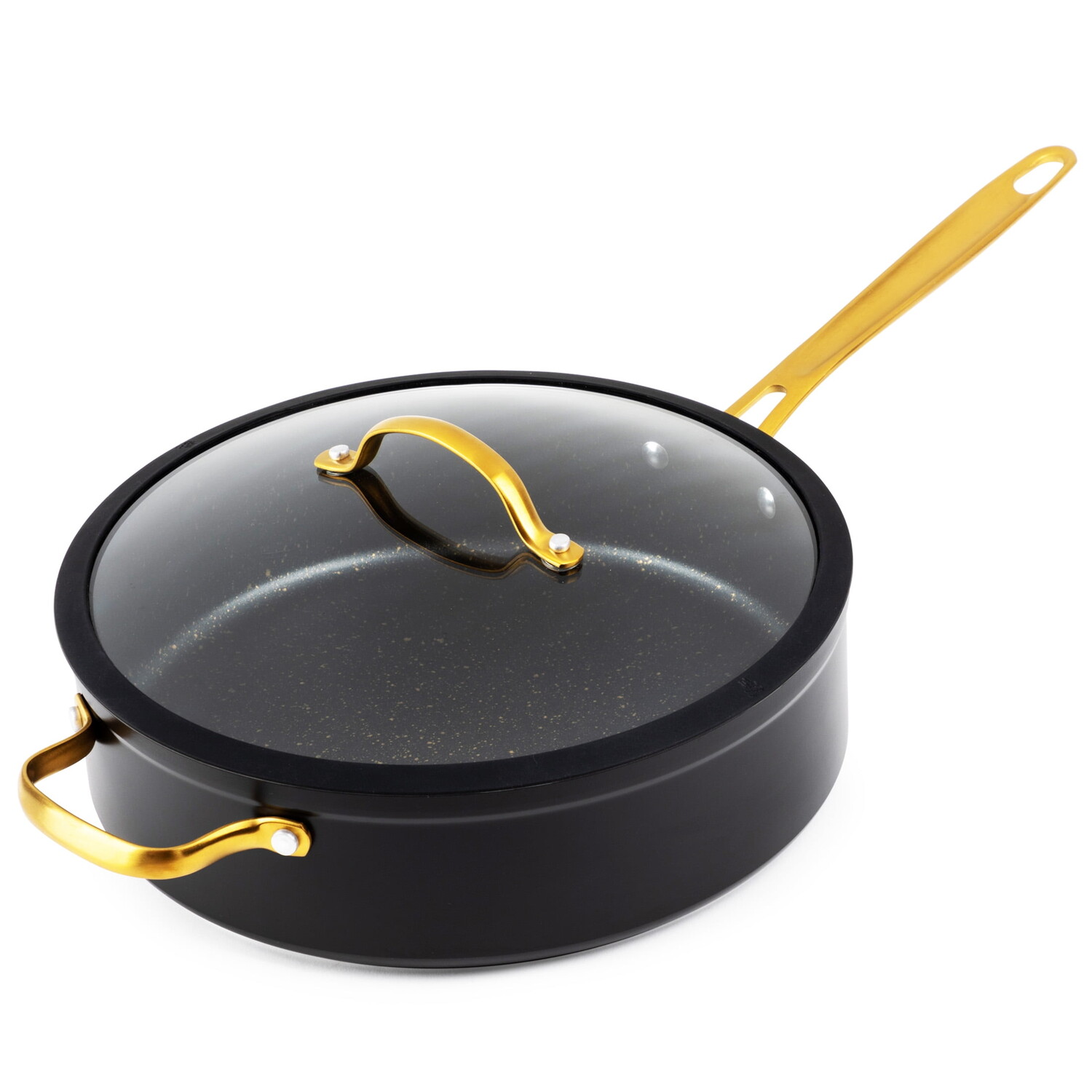 

Сотейник со стеклянной крышкой Thyme & Table 5 QT, черный / золотой
