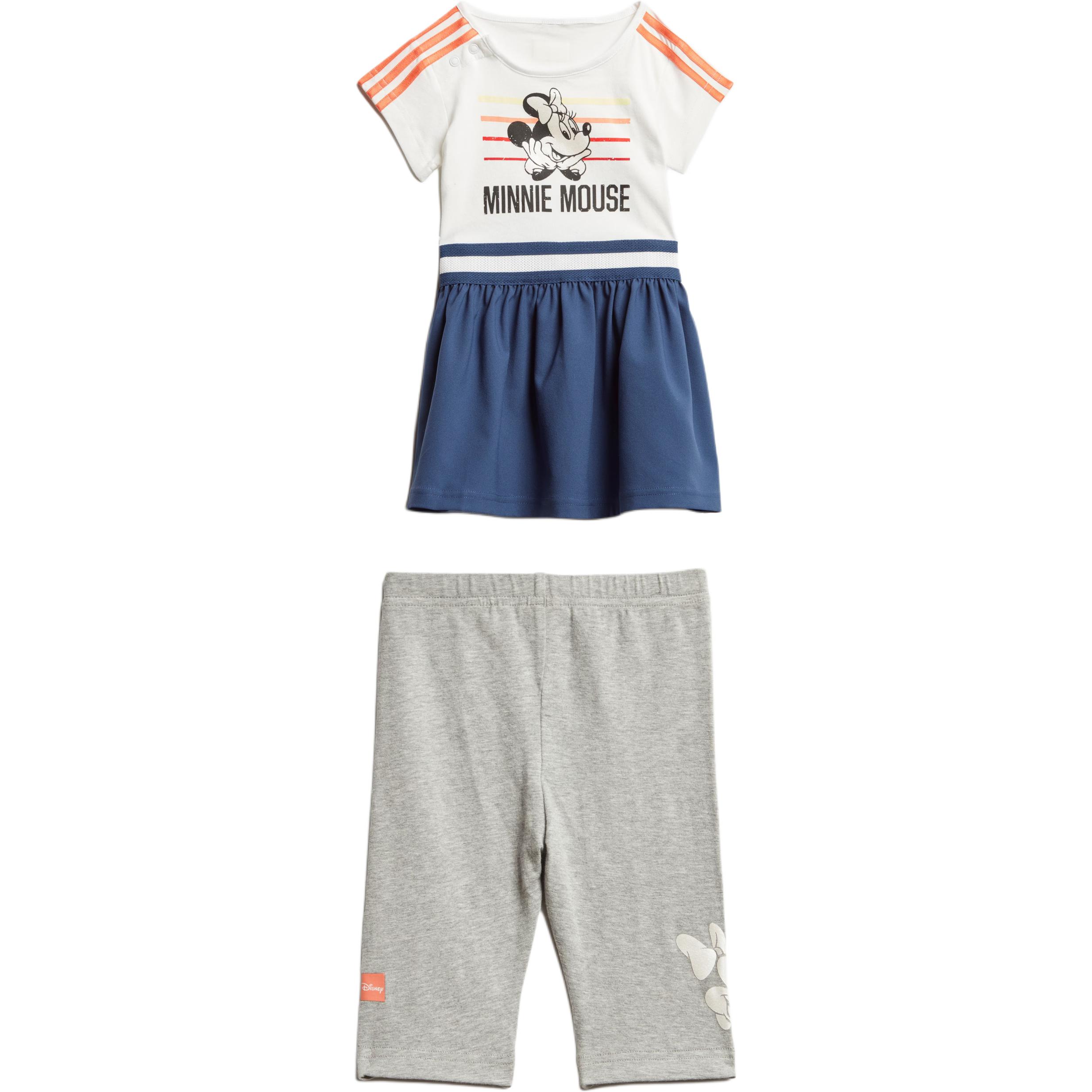 

Детская повседневная спортивная футболка Disney Adidas, белый/коралловый