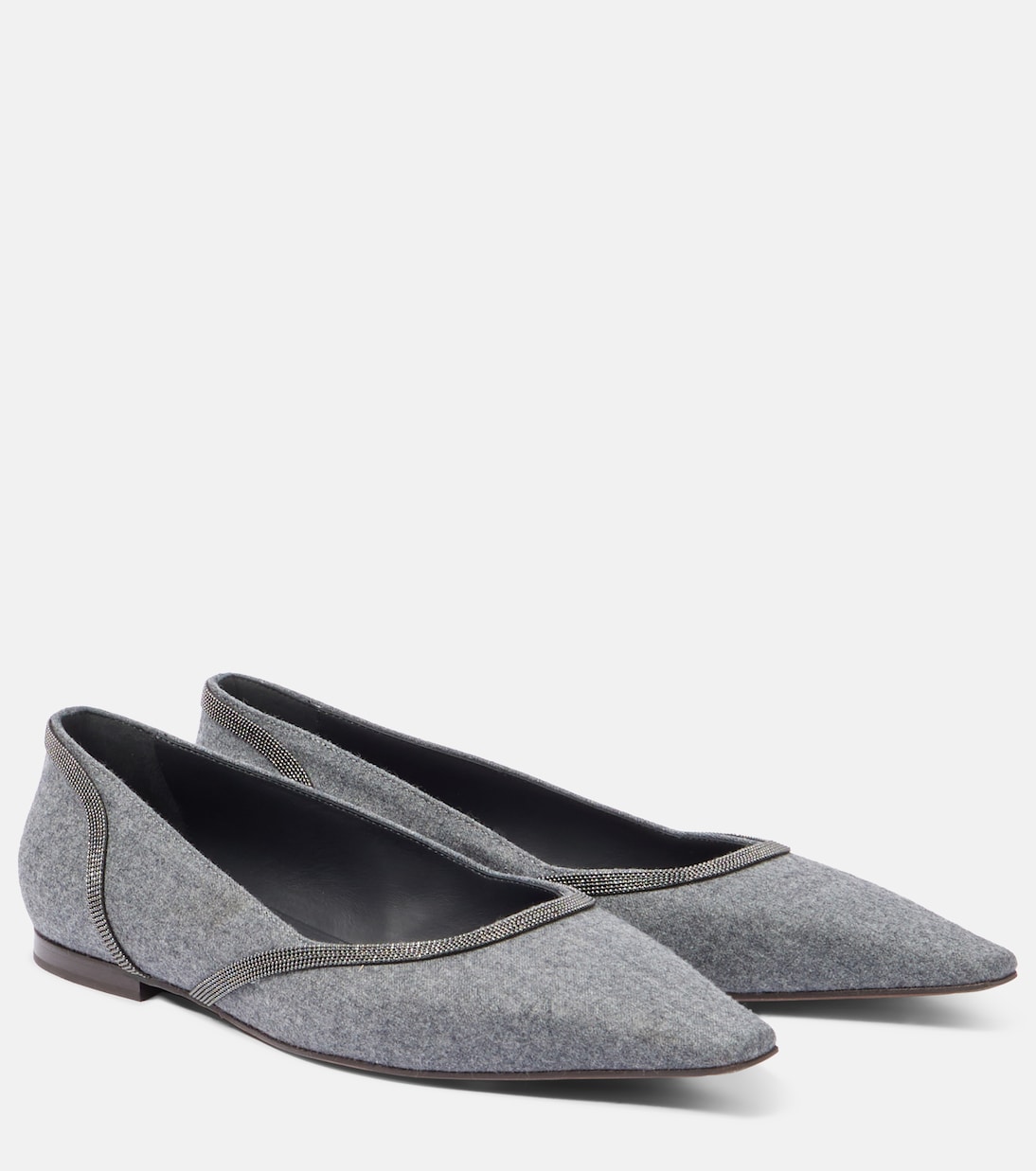 Балетки Monili Brunello Cucinelli, серый