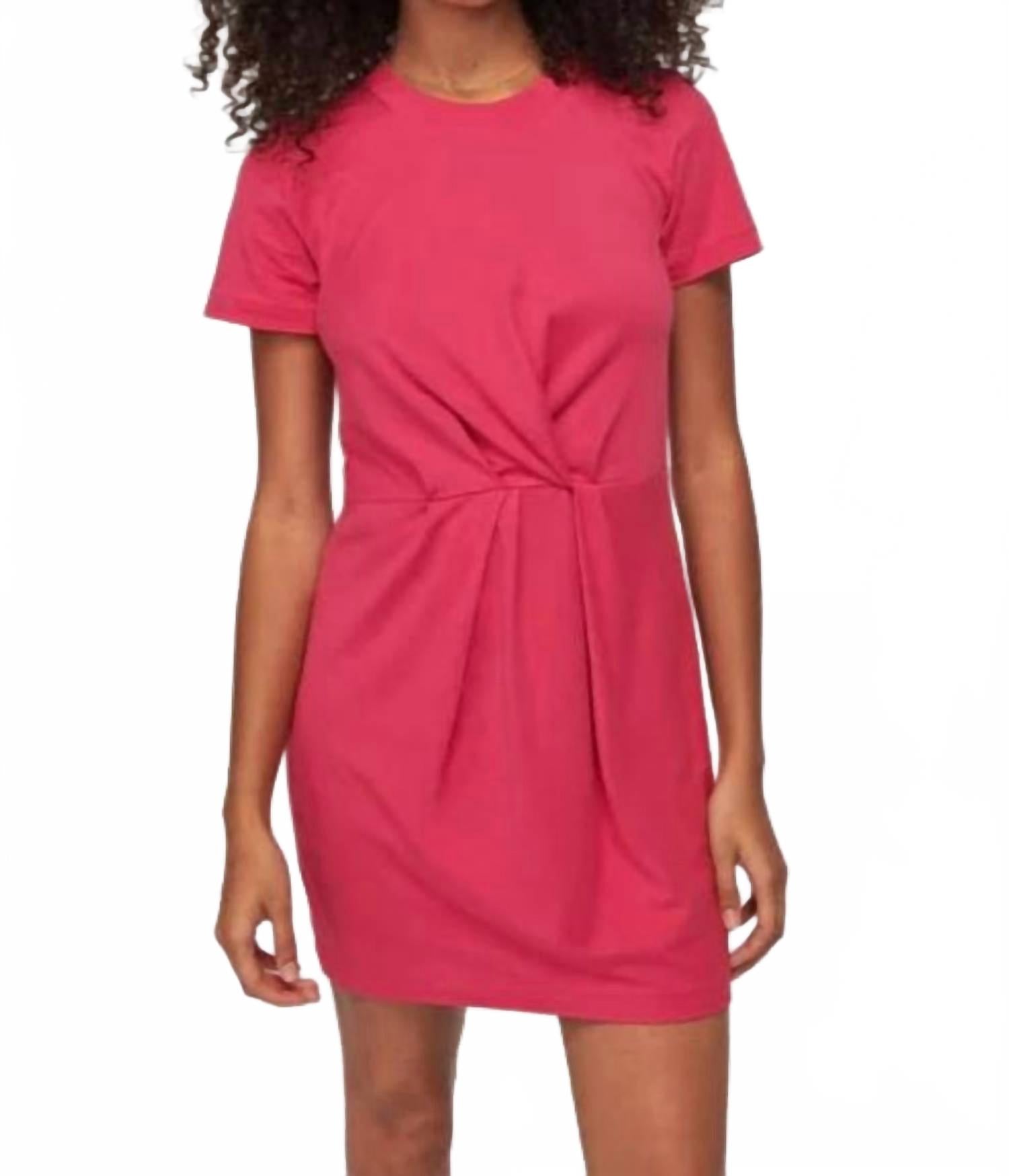 

Fortuna платье-футболка с крученым узором в гибискусово-розовом цвете Nation LTD