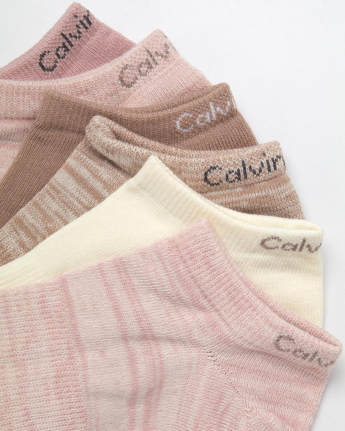 Женские носки Calvin Klein No Show - 12 пар плоских трикотажных носков с мягкой подошвой, для женщин, для занятий спортом и бега, Pink Assorted — фото 3