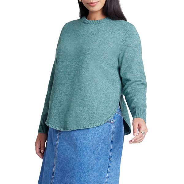 

Женский свитер с асимметричным подолом plus size Eloquii, Pacific Green