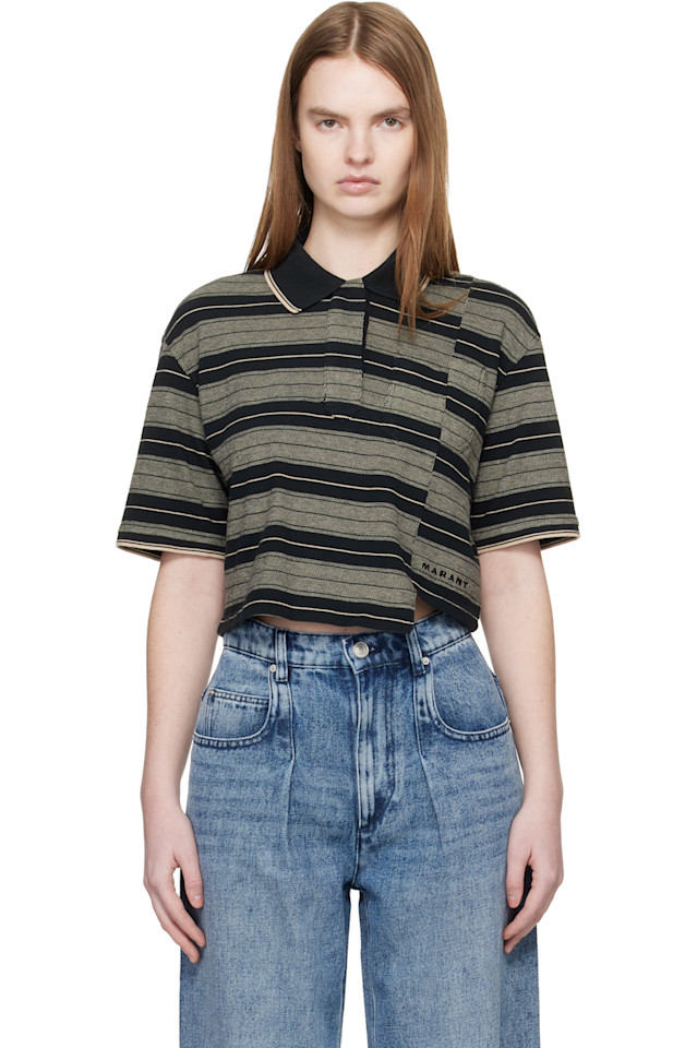 

Isabel Marant Etoile Черная рубашка поло Islyne