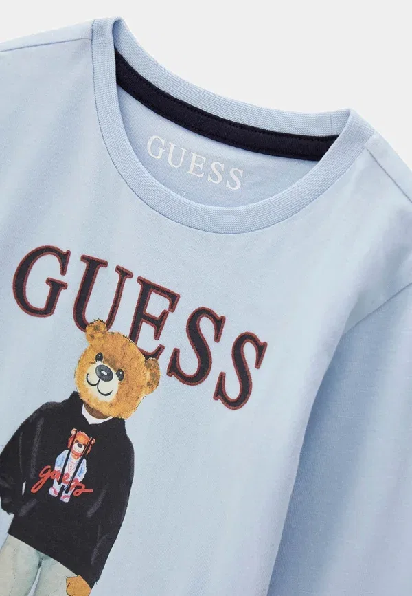 Футболка с длинным рукавом Guess, небесно-голубой — фото 3